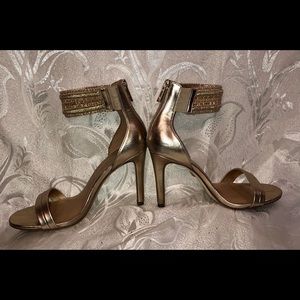 GOLD DISNEY CALL IT SPRING VEGAN HEELED SANDALS